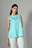 Stylish cotton top for women – sleeveless round neck design for everyday wear, easily paired with jeans or skirts.