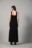 Long Dress Maxi Women in Black - Elegant black long dress, ideal for party wear or western casual style. dress for women cute