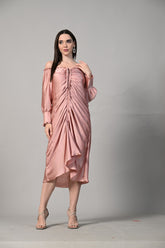 Cocktail Satin Dress, Summer Vacation Dress, Dress Near me, Isara, Casual wear Satin dress, Beach Wear Dress for Women, Isara