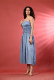 Sky Blue Summer Dress – Casual Yet Elegant Midi Dress for Beach & Night Outfits