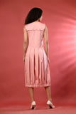 Women's Strappy Pink Midi Dress – Elegant Summer Casual Outfit