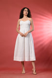 Chic Sleeveless White Summer Dress for Women– Stay stylish and cool with this summer dress, perfect for warm-weather outings.