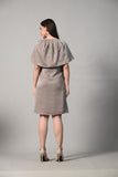 cotton dress one piece, knee-length dress, Loose-fit cotton dress, Pleated cotton dress, Casual cotton dress, Cotton dress 