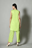 Two-piece light green co ord set for women – trendy Indian summer outfit perfect for casual ethnic styling. co ord sets zara