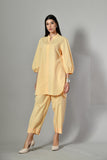 Linen coord set for women – two-piece summer outfit with trousers, perfect for casual days or beach vacations. 