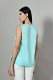Cute crop top for ladies in breathable cotton – stylish sleeveless design ideal for plus-size and regular fits. V neck top