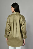 Designer willow shirt in cotton fabric – elegant embellished shirt perfect for casual wear or stylish women’s workwear. 