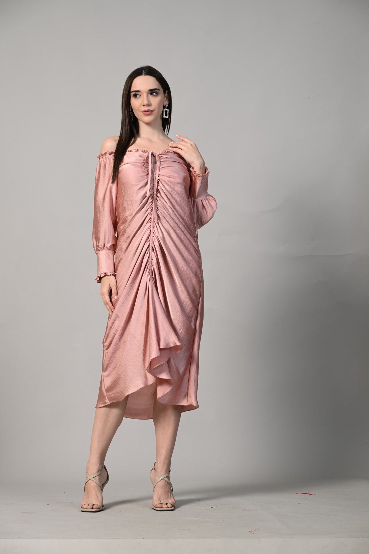 Cocktail Satin Dress, Summer Vacation Dress, Dress Near me, Isara, Casual wear Satin dress, Beach Wear Dress for Women, Isara
