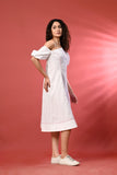 Elegant White Off-Shoulder Dress for a Chic Look – Stay stylish with this summer dress, designed for comfort and elegance. 