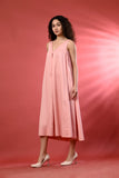Pink Casual Summer Outfit – Stylish &  Linen Dress