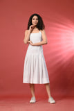 Chic Fit and Flare Sundress in White– A stylish, comfortable fit & flare sundress that enhances any summer outfits for women