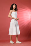 Trendy White Ladies Summer Wear – A versatile white long dress that doubles as a white ladies summer wear essential. 