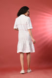 Stylish Short Dress for women in White for Summers with Thread Work – This cute summer dress is a blend of comfort. 