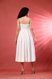 Trendy White Sleeveless Dress– A Summer Essential, Elevate your casual summer outfits for women with this sleeveless design.