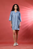 Sky Blue Short Beach Dress for Women – Lightweight Summer Wear by Isara