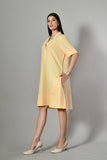 Chic yellow cotton dress – versatile summer dress for women, available online, blends comfort with effortless beach style. 